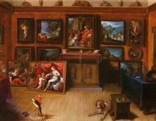 Francken Frans the Younger 1581 to 1642 A Picture Gallery With A Man Of Science Making Measuremen. Francken,  