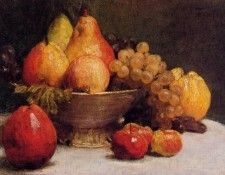 Fantin Latour Bowl of Fruit. -, ---