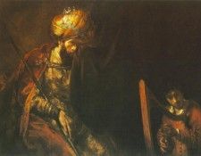 REMBRANDT SAUL AND DAVID 1655-60 MAURITSHUIS, THE HAGUE. ��������� ������� ��� ����