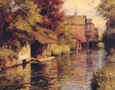 Sunny Afternoon on the Canal. , Louis Aston