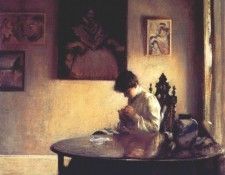 tarbell girl crocheting 1904. ,  
