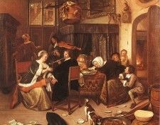 Steen The Dissolute Household, 1668, oil on canvas, Wellingt. , 