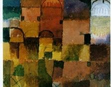 Klee Red and white domes, 1914, Watercolour, 14.6x13.7 cm, K. , 