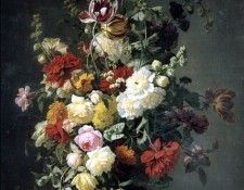 A Still Life WIth Flowers and Wild Raspberries. --