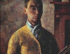 falk self-portrait in yellow 1924. , 