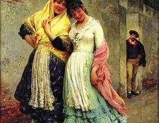 Blaas Eugene de The Flirtation. Blaas,  