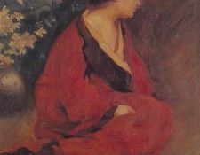 Seated Woman in Red. , 