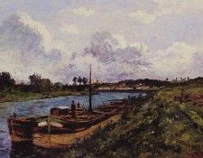 View of the River Oise Auvers Sur Oise. ,  