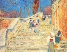 hassam piazza di spagna, rome 1897. , 