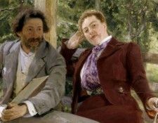 Repin Double Portrait of Natalia Nordmann and Ilya Repin. ,  