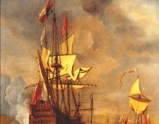 Velde-The-Younger The royal  Sovereign With A Royal Yacht In A Light Air 1703. ,    