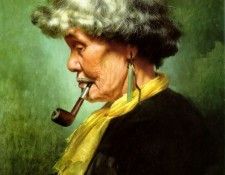 Ena Te Papatahi A chieftainess of the Ngapuhi tribe 1902 60x50.5cm. , 