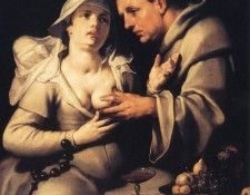 CORNELIS VAN HAARLEM The Monk And The Nun. Cornelisz,   