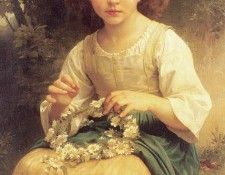 Bouguereau Enfant tressant une couronne. �����, ������ ������