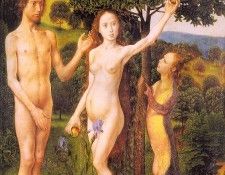 Goes The Fall  Adam and Eve Tempted by the Snake 1470 oil. ����, ���� ��� ���