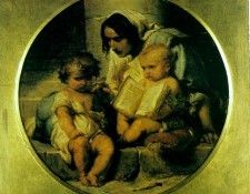 A Child Learning to Read 1848. , 