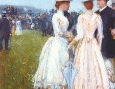 hassam at the grand prix in paris 1887. , 