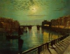 Whitby Harbor by Moonlight. ������� ���� ��������