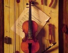 Still life Violin and Music. ,  