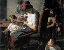 Mutter mit Kindern 1854.   