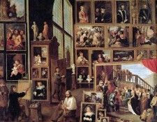Teniers David II Arch duke Leopold in painting gallery Sun. ,  