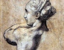 Sanzio Raffaello Head of a woman Sun. �����, �������