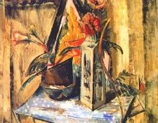 nakamura tsune, still life with wrapping paper from bottle. ��������