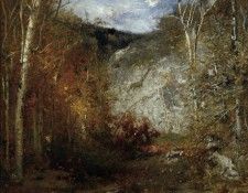 Rocky Ledge Adirondacks 1884. Wyant  Helwig