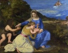 ������� � ��������� � ������� ������� ����������� (������� �������������) [The Virgin and Child with the Infant Saint John and a Female Saint or Donor (The Aldobrandini Madonna)]. ������ (������� ��������)