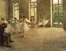 Degas The rehearsal, ca 1873-78, 41x61.7 cm, Fogg Art Museum. ����, �����-������-����