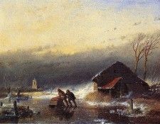 Schelfhout Andreas Winter storm Sun. Schelfhout, 