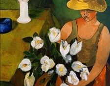 Elsie Bunge - Woman with White Magnolias, De. , 