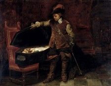 Oliver Cromwell (1599-1658) Opening the Coffin of Charles I (1600-1649), 1831. , 