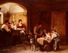 Engl Hugo Familienszene. ����, Hugo