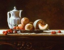 Still Life with Cherries Peaches and Melon. Hyde, 