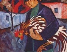 goncharova boy with rooster early-1910s. ���������, �������