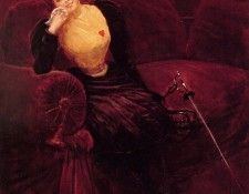 Une escrimeuse woman fencer.  