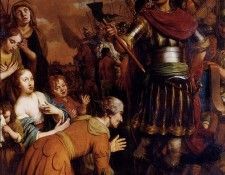 Eeckhout Gerbrand Van Den Volumnia Pleading With Her Son Coriolanus To Spare Rome. Eeckhout,   Gerbrand