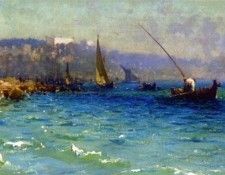 A View of Bosphorus from the old Byzantine Walls. Zonaro, 