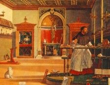Carpaccio St Augustine in his studio, 1502, 141x210, Oratori. , 