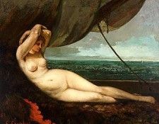 Courbet Nude Reclining by the Sea. , 