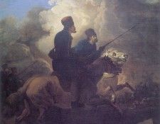 am-Aleksander Orlowski Two Cossacks on Horseback. , 
