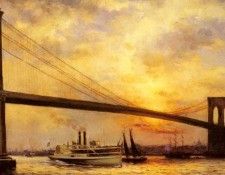 Renouf Emile View Of The Brooklyn Bridge. , 