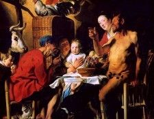 Jordaens Jacob A satyr and a peasant family Sun. �������, �����