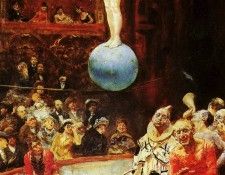 Peralta del Campo Francisco (Spanish) 1897 La Salida Del Circo SND Roma89 OC 71by41cm. ��������, ��������� ����