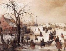 AVERCAMP Hendrick Winter Scene On A Canal. Avercamp, 