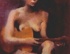 lebedev nude with a guitar 1930. 