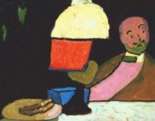 munter listening portrait of jawlensky 1909.  