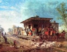 JLM-1864-Edward Henry-Morris and Essex Railroad Station. ����� ������ Lamson