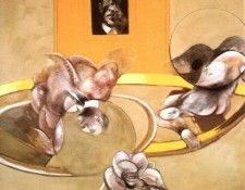 Bacon Three Figures and a Portrait, 1975. , 